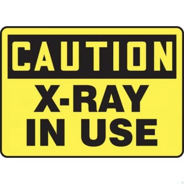Accuform Radiation & Laser Sign, 10 in H x 14 in W, Dura-Plastic MRAD612XT - main